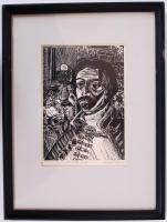 Buday György (1907-1990): 25 magyar író és költő portréja. Fametszet, 4/25, jelzett, paszpartuzva, i...