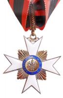 Vatikán ~1930. Szent Szilveszter Pápa-Rend tisztikeresztje, zománcozott kitüntetés szalagon nyakpánt...