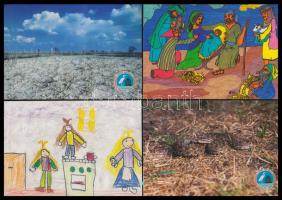 721 db modern, vegyes témájú képeslap: városképek, művészlapok, reklám-, propaganda-, és üdvözlő lapok / 721 pieces modern, mixed postcards: city cards, art, advertisement, propaganda and greeting cards