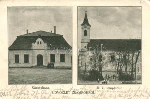Zsámbok, községháza, római katolikus templom (EK)