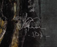 Szász Endre (1926-2003): Fagy. Olaj, karton, jelzett, 59x31cm