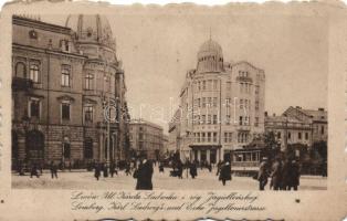 Lviv Karl Ludwig and Jagello street, tram (small tear)