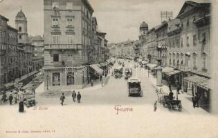 Fiume Andrássy square, horse tram
