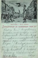 1899 Székesfehérvár, de csodálatosan nézel ki! Nádor utca éjjel, részegek (kis szakadás / small tear)