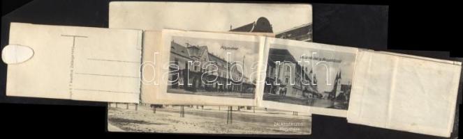Zalaegerszeg megyeháza, leporello képeslap (ázott/wet damage)