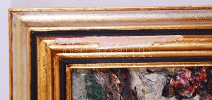 Kotász Károly (1872-1941): Tanya. Olaj, karton, jelzett, keretben 27×32 cm