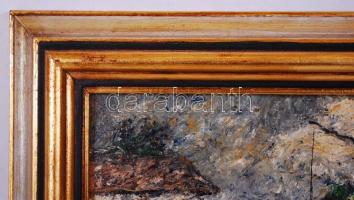 Kotász Károly (1872-1941): Tanya. Olaj, karton, jelzett, keretben 27×32 cm