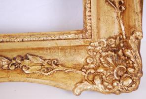 Nagyméretű, antik fa blondelkeret,jó állapotban belső méret: 61 × 81 cm, teljes méret 77×95 cm
