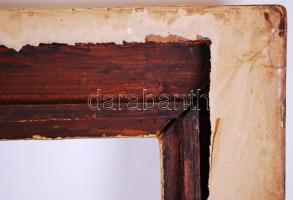 Nagyméretű, antik fa blondelkeret,jó állapotban belső méret: 61 × 81 cm, teljes méret 77×95 cm