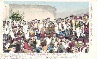 Volkfest mit Guslar / Bosnian Hercegovinan folklore, gusle (EK)