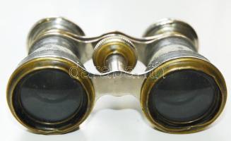 Színházi látcső "Chevalier Paris" felirattal, megviselt állapotban, 11×7 cm