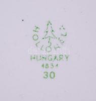 Hollóházi porcelán plakett, "Magyar Néphadsereg 3011" felirattal, műanyag tokban, apró lep...