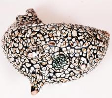 Gorka Géza iparművészeti vállalatos, kos fejes tál, javított, jelzés nélkül, m: 17 cm , h:16 cm