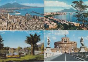 200 db modern, külföldi városképes lap és néhány üdvözlő