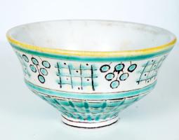 Gorka Géza iparművészeti vállalatos, kaspó, hibátlan, jelzett, m:9 cm , d:17 cm