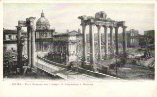 Rome, Roman Forum with the temples of Vespasian and Saturn (EK)