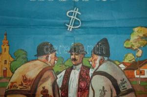 1924 Pólya Tibor: Népszövetségi kölcsön plakát. Kőnyomat. / 
1924 Society of Nations loan. Poster. L...