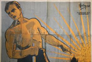 cca 1924 Szociáldemokrata Párt választási plakát. Kőnyomat. / 
cca 1924 Socialdemocratic Party. Post...