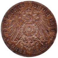 Német Államok / Hamburg 1914J 3M Ag "Címer oroszlánokkal / Koronás birodalmi sas" (16.65g)...