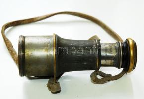 Cca 1900 katonai távcső "Jumelle Militatre Perfectionnée" felirattal, h:14 cm/Old military telescope