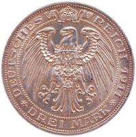 Német Államok / Poroszország 1911A 3M Ag "Breslau-i Egyetem" (16.68g) T:2
German States / ...