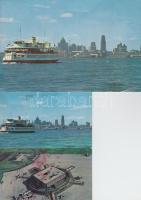 160 db vegyes tematikájú képeslap, közte főleg külföldi városképes lapok és műtárgyakról készült motívumlapok (5 db nagyalakú lappal)