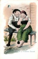 Bavarian couple, folklore s: Huber (EB)