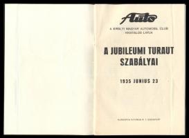 1935 Auto 1911-1935: A Kir. M. Automobil Club hivatalos lapjának jubileumi turautja. A túraút szabál...