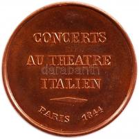Franciaország 1844. "Liszt Ferenc koncert 1844 Párizs" Br emlékérem (30.5mm) sign.: A.Bovy...