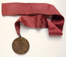 Cca 1920 szabadkőműves érem szalaggal. Könyves Kálmán páholyban használt, "Az előítéletek legyő...