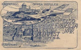 1924 Esztergom Postarepülés, Első Magyar Filatéliai Nap s: Lehnert So.Stpl