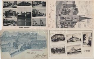 6 db régi városképes lap (Hatvan, Munkács, Pozsony, Losonc, 2 Kassa) / 6 pieces postcards (Hatvan, Munkács, Pozsony, Losonc, 2 Kassa)