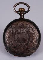 Ezüst (Ag.) Ancre 15 köves zsebóra, sérült több helyen, nem jár