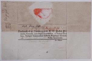 1820 Helytartótanácsi levél I. Ferenc császár hajózásról és kereskedlemről szóló rendeletével Mednyá...