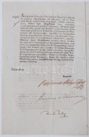 1820 Helytartótanácsi levél I. Ferenc császár hajózásról és kereskedlemről szóló rendeletével Mednyá...