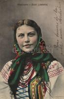 Polish folklore, woman in national costume from Lublin