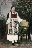 Bulgarian folklore, woman in national costume from Koula