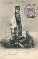 Bulgarian folklore, woman in national costume from Burgas (EK)