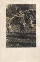 Bulgarian folklore, water carrier boy, photo