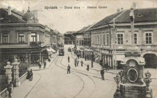 Újvidék Danube street, tombstone store, tram (EK)