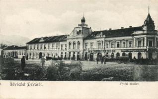 Déva, Kossuth Lajos utca, piac, Holtzer Károly, Szőcs és Hirsch üzlete / street, main square, shops