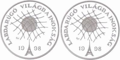 1997. 750Ft Ag "Labdarúgó Világbajnokság" PRÓBAVERET + 750Ft Ag "Labdarúgó Világbajnokság" T:PP Csak 50db! R! Hungary 1997. 750 Forint Ag "Football World Championship" "TRIAL STRIKE" + 750 Forint Ag "Football World Championship" C:PP Only 50 examples! RARE