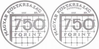 1997. 750Ft Ag "Labdarúgó Világbajnokság" PRÓBAVERET + 750Ft Ag "Labdarúgó Világbajno...