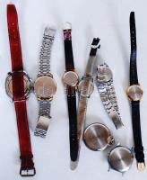 7db működőképes kvarc, ill. mechanikus karóra és egy kvarc zsebóra / 
Modern watches