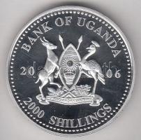 Uganda 2006. 2000Sh Ag "A labdarúgás halhatatlanjainak csarnoka - Libéria 1990-es évek" T:...