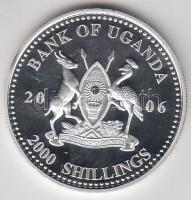 Uganda 2006. 2000Sh Ag "A labdarúgás halhatatlanjainak csarnoka - Argentína 1980-as évek" ...