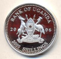 Uganda 2006. 2000Sh Ag "A labdarúgás halhatatlanjainak csarnoka - Anglia 1960-as évek" T:P...