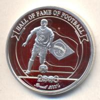 Uganda 2006. 2000Sh Ag "A labdarúgás halhatatlanjainak csarnoka - Brazília 2000-es évek" T:PP Uganda 2006. 2000 Shilling Ag "Hall of Fame of football - Brazil 2000s" C:PP