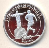 Uganda 2006. 2000Sh Ag "A labdarúgás halhatatlanjainak csarnoka - Brazília 2000-es évek" T:PP Uganda 2006. 2000 Shilling Ag "Hall of Fame of football - Brazil 2000s" C:PP
