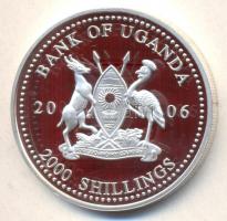 Uganda 2006. 2000Sh Ag "A labdarúgás halhatatlanjainak csarnoka - Franciaország 1990-es évek&qu...